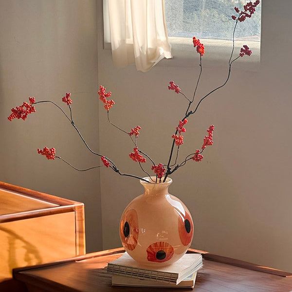 Unique Modern Vases for Flowers, Flower Vases on Table, Glass Bud Vases, Handmade Vintage Glass Flower Vases-Art Painting Canvas