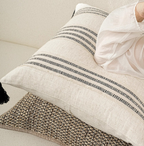 Contemporary Modern Sofa Pillows for Bedroom, Simple Decorative Throw Pillows, Large Throw Pillow for Interior Design, Large Square Modern Throw Pillows for Couch-Art Painting Canvas