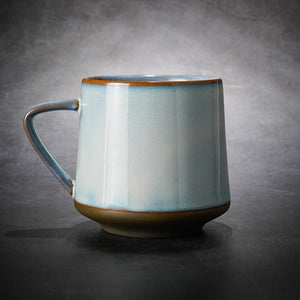 Large Pottery Coffee Cup, Ceramic Coffee Mug, Latte Coffee Cup, Large Tea Cup, Handmade Coffee Cup-Art Painting Canvas