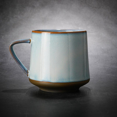 Large Pottery Coffee Cup, Ceramic Coffee Mug, Latte Coffee Cup, Large Tea Cup, Handmade Coffee Cup-Art Painting Canvas