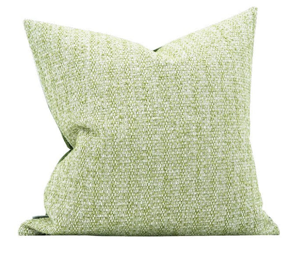 Green White Modern Sofa Pillows, Large Square Modern Throw Pillows for Couch, Simple Throw Pillow for Interior Design, Large Decorative Throw Pillows-Art Painting Canvas