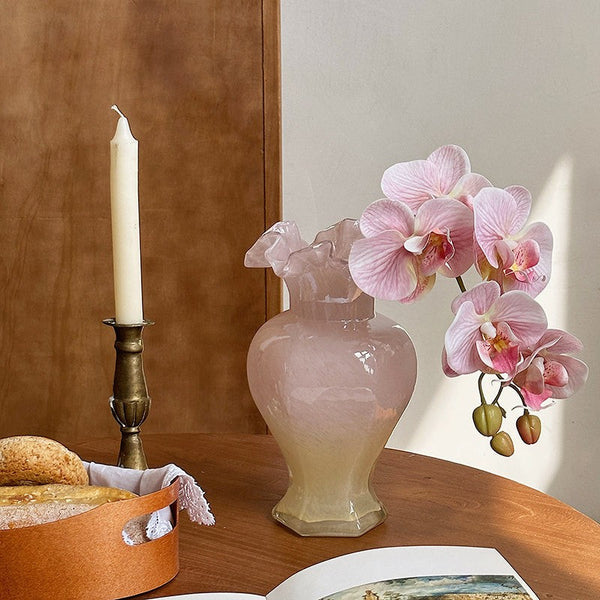 Water Holding Flower Vases, Glass Bud Vases, Bouquet Flower Vase, Vintage Glass Flower Vases, Handmade Flower Vases on Table-Art Painting Canvas