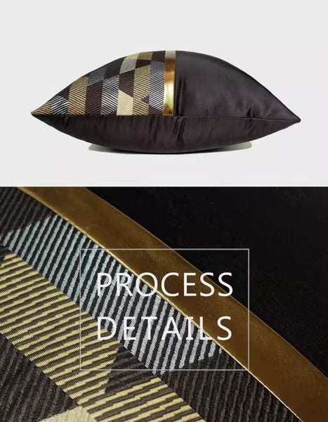 Modern Pillows for Living Room, Black Decorative Modern Pillows for Couch, Modern Sofa Pillows Covers, Modern Sofa Cushion-Art Painting Canvas