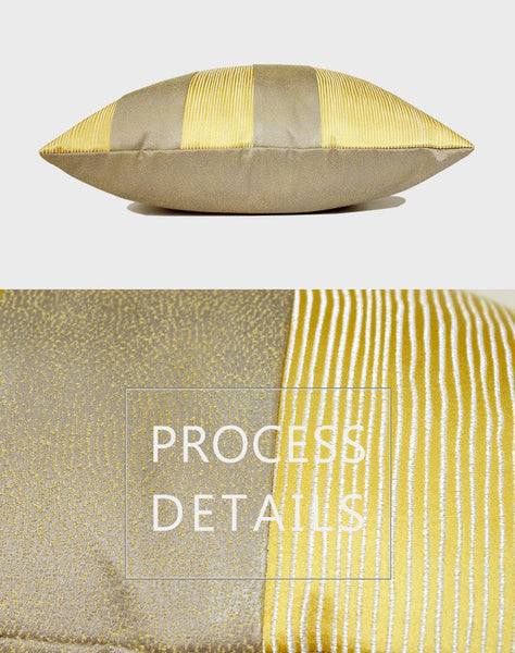 Decorative Throw Pillow for Couch, Yellow Modern Sofa Pillows, Simple Modern Throw Pillows for Couch, Yellow Square Pillows-Art Painting Canvas