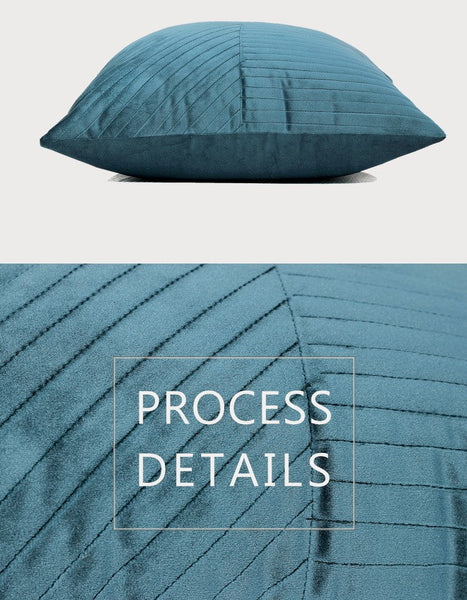 Large Decorative Throw Pillow for Couch, Blue Modern Sofa Pillows, Simple Modern Throw Pillows for Couch, Large Square Pillows-Art Painting Canvas