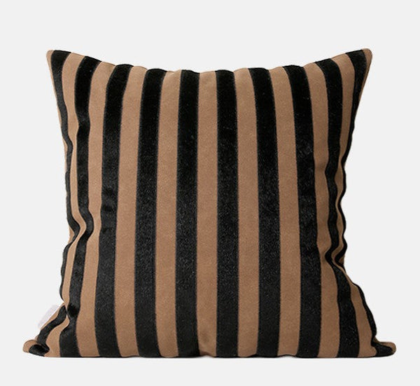 Large Modern Decorative Pillows for Sofa, Contemporary Cushions for Interior Design, Brown Modern Throw Pillows for Couch-Art Painting Canvas