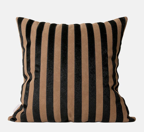 Large Modern Decorative Pillows for Sofa, Contemporary Cushions for Interior Design, Brown Modern Throw Pillows for Couch-Art Painting Canvas