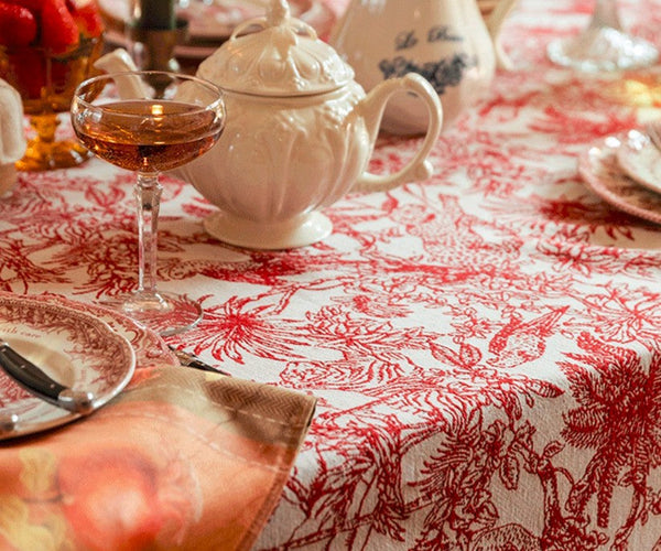 Jungle Animals Leopard Parrot Pattern Tablecloth for Home Decoration, Modern Rectangle Tablecloth for Dining Room Table, Large Square Tablecloth, Christmas Tablecloth-Art Painting Canvas