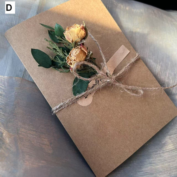 Original Handmade Dried Flower Greeting Cards, Beautiful Valentine's Day Greeting Card, Creative Birthday Greeting Card, Wedding Greeting Card, Unique Anniversary Greeting Card-Art Painting Canvas
