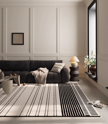 Large Abstract Rugs for Living Room, Extra Large Modern Area Rugs, Geometric Contemporary Modern Rugs Next to Bed-Art Painting Canvas