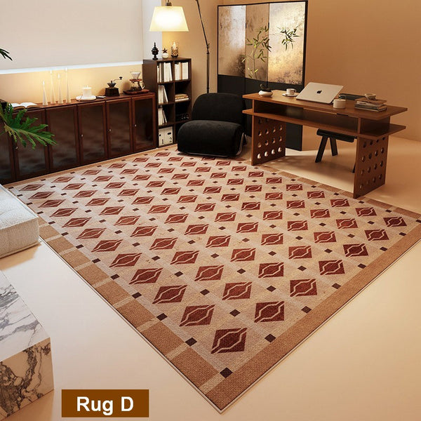 Geometric Modern Rugs for Dining Room, Mid Century Modern Rugs, Colorful Modern Rugs for Living Room, Contemporary Abstract Rugs under Coffee Table-Art Painting Canvas