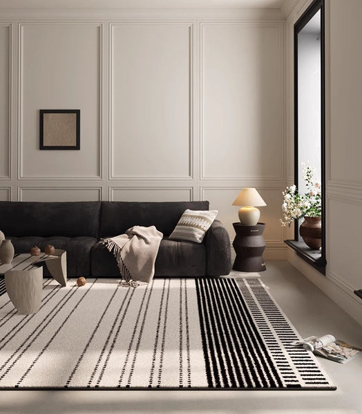 Large Abstract Rugs for Living Room, Extra Large Modern Area Rugs, Geometric Contemporary Modern Rugs Next to Bed-Art Painting Canvas