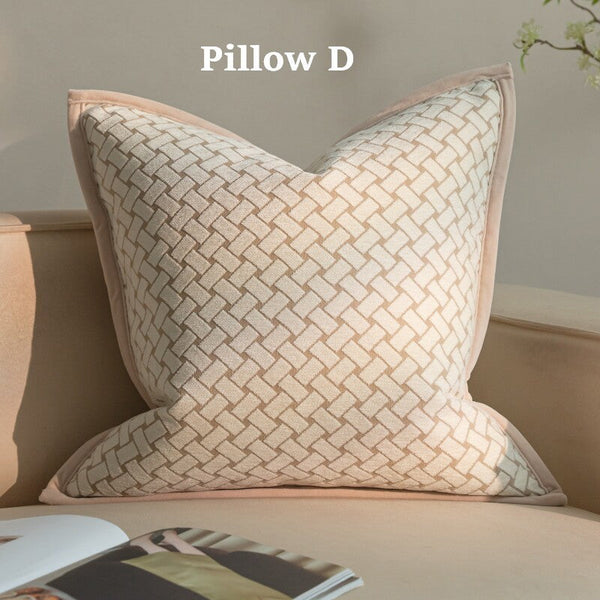 Modern Decorative Pillow Cover, Decorative Throw Pillows for Living Room, Decorative Pillow Arrangement Ideas for Couch, Modern Sofa Pillows-Art Painting Canvas