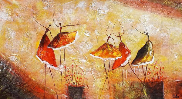 Modern Acrylic Painting, Ballet Dancer Painting, Bedroom Canvas Painting, Original Painting, Abtract Painting for Sale-Art Painting Canvas