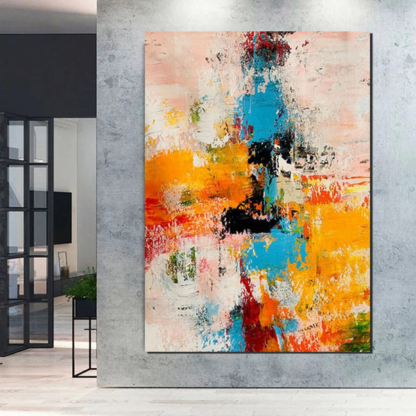 Modern Abstract Art for Bedroom, Abstract Acrylic Wall Painting, Hand Painted Wall Painting, Extra Large Paintings for Living Room, Simple Painting Ideas-Art Painting Canvas
