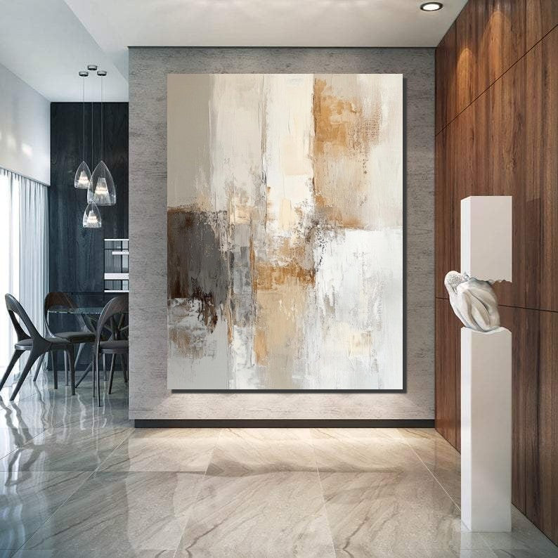 Modern Artwork, Large Canvas Painting, Contemporary Wall Painting, Living Room Wall Painting, Acrylic Painting for Dining Room-Art Painting Canvas