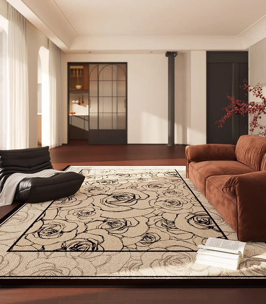 Simple Large Modern Rugs for Living Room, Abstract Modern Rugs for Bedroom, Contemporary Geometric Modern Rugs, Modern Rugs for Dining Room