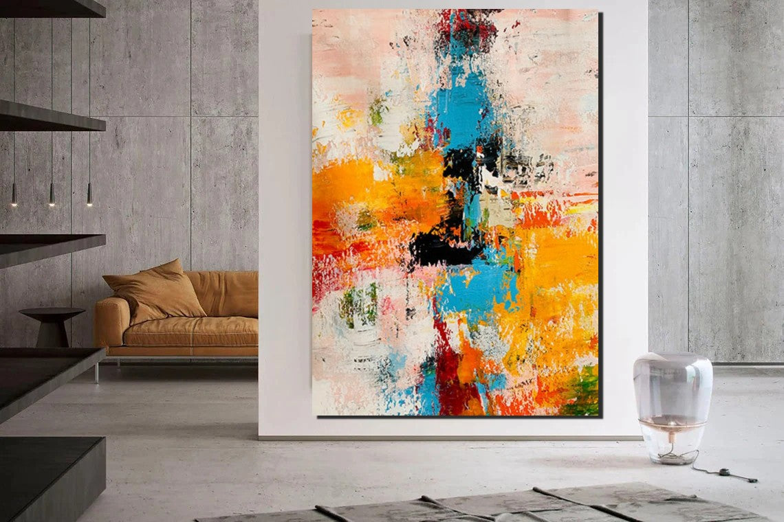 Hand Painted Wall Painting Extra Large, Oversized Canvas Art, Statement Wall Decor, Modern Acrylic Original, Luxury Home Artwork
