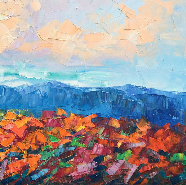 Autumn Mountain Painting, Canvas Painting for Bedroom, Landscape Painting on Canvas, Wall Art Painting, Custom Original Oil Paintings-Art Painting Canvas