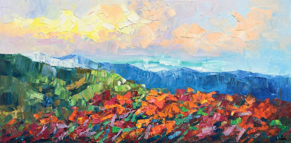 Autumn Mountain Painting, Canvas Painting for Bedroom, Landscape Painting on Canvas, Wall Art Painting, Custom Original Oil Paintings-Art Painting Canvas