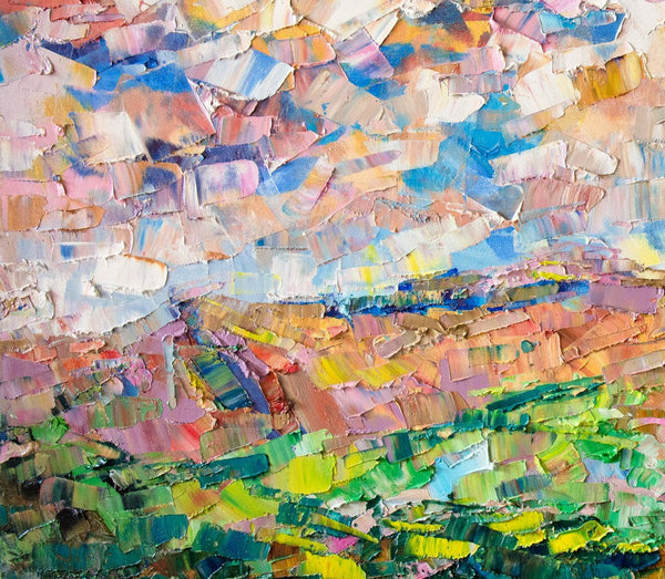 Heavy Texture Painting, Autumn Mountain Painting, Landscape Painting, Custom Large Canvas Art-Art Painting Canvas