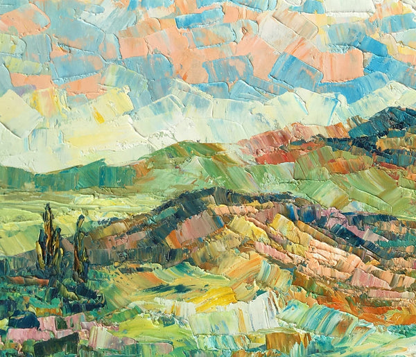 Landscape Painting, Autumn Mountain Painting, Original Wall Art, Custom Canvas Art, Original Artwork, Canvas Painting, Oil Painting-Art Painting Canvas