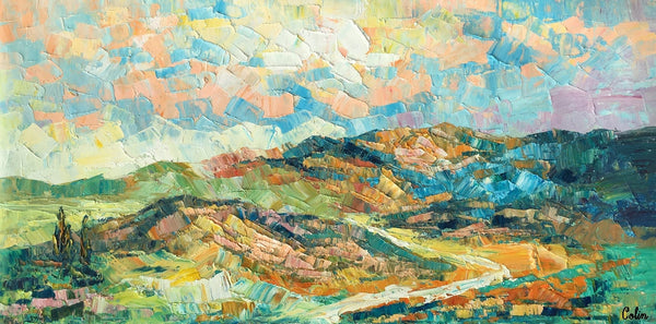 Landscape Painting, Autumn Mountain Painting, Original Wall Art, Custom Canvas Art, Original Artwork, Canvas Painting, Oil Painting