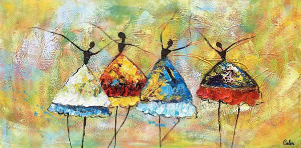 Canvas Painting for Living Room, Abstract Acrylic Painting, Ballet Dancer Painting, Acrylic Painting for Sale, Modern Wall Art Painting, Custom Art-Art Painting Canvas