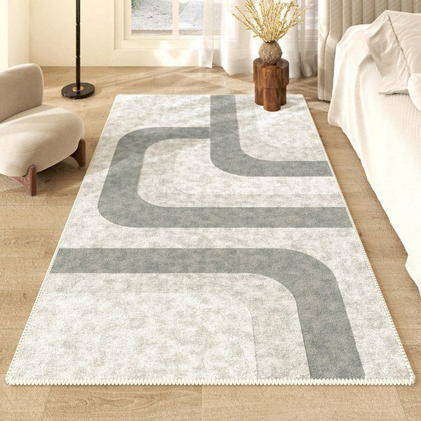 Abstract Modern Rugs for Living Room, Modern Rugs under Dining Room Table, Simple Geometric Carpets for Kitchen, Contemporary Modern Rugs Next to Bed-Art Painting Canvas