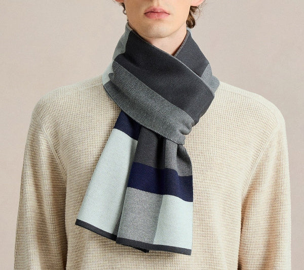 Men's Winter Scarves, Business Casual Scarf for Men, Formal Men Scarf Styles, Long Wool Man Scarf, Fashion Men Scarf, Unique Gifts for Men, Men's Wool Scarf Winter