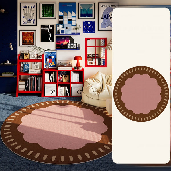 Modern Rugs for Dining Room, Abstract Contemporary Round Rugs for Dining Room, Circular Modern Rugs for Apartment, Geometric Modern Rug Ideas for Living Room