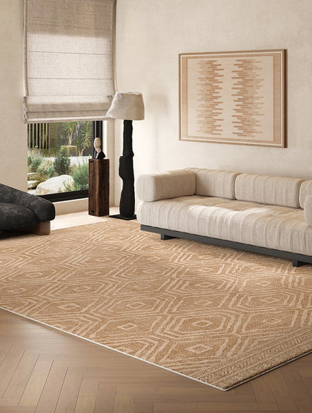 Bedroom Floor Rugs, Geometric Contemporary Rugs for Dining Room, Extra Large Modern Rugs for Living Room, Oversized Modern Rug for Living Room-Art Painting Canvas