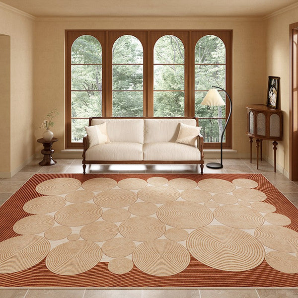 Bedroom Contemporary Soft Rugs, Large Rectangular Modern Rugs under Sofa, Mid Century Modern Rugs in Living Room, Dining Room Floor Carpets-Art Painting Canvas