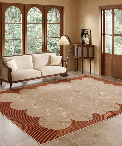 Bedroom Contemporary Soft Rugs, Large Rectangular Modern Rugs under Sofa, Mid Century Modern Rugs in Living Room, Dining Room Floor Carpets-Art Painting Canvas