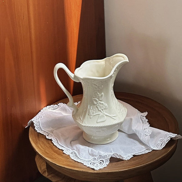 Ceramic Bud Vases, Small Flower Vases on Table, Rustic Porcelain Flower Vases, Handmade Water Holding Flower Vases-Art Painting Canvas