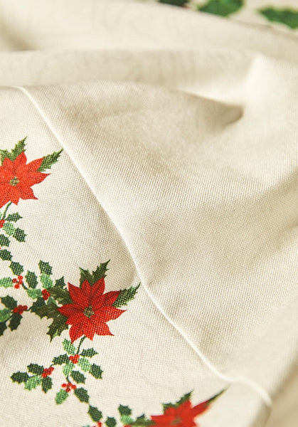 Modern Rectangle Tablecloth for Dining Room Table, Flower Pattern Tablecloth for Home Decoration, Square Tablecloth, Farmhouse Table Cloth, Christmas Tablecloth-Art Painting Canvas