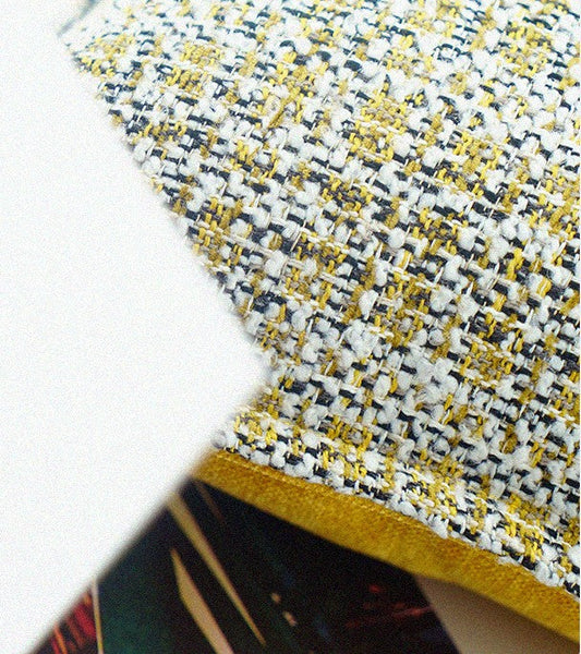 Contemporary Modern Sofa Pillows, Large Yellow Decorative Throw Pillows, Large Square Modern Throw Pillows for Couch, Simple Throw Pillow for Interior Design-Art Painting Canvas