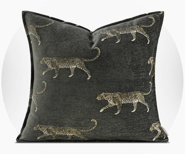 Cheetah Modern Pillows for Couch, Large Modern Sofa Pillow Cases, Decorative Pillow Covers, Abstract Decorative Throw Pillows for Living Room-Art Painting Canvas