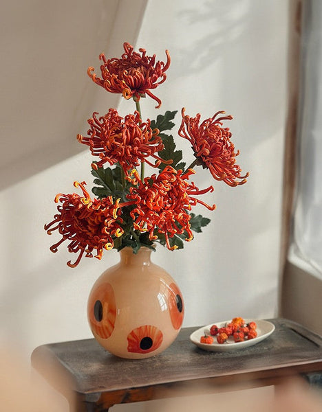 Glass Bud Vases, Handmade Vintage Glass Flower Vases, Water Holding Flower Vases, Flower Vases on Table-Art Painting Canvas