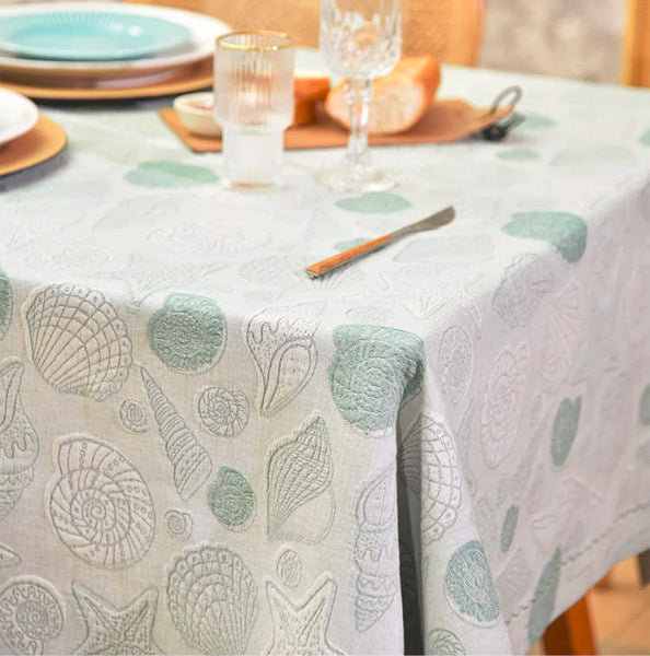 Modern Dining Room Table Cloths, Farmhouse Table Cloth, Wedding Tablecloth, Square Tablecloth for Round Table, Cotton Rectangular Table Covers for Kitchen-Art Painting Canvas