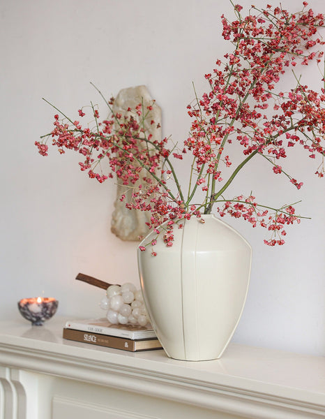 Large Contemporary Vases on Dining Table, Handmade Modern Flower Vase, Centerpiece Ceramic Bouquet Vases, Porcelain Vases for Modern Home Decor-Art Painting Canvas