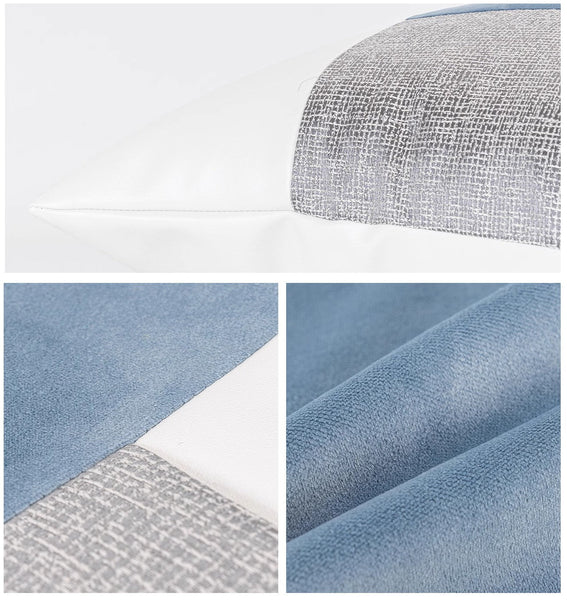 Sky Blue Abstract Contemporary Throw Pillow for Living Room, Modern Sofa Throw Pillows, Large Decorative Throw Pillows for Couch-Art Painting Canvas