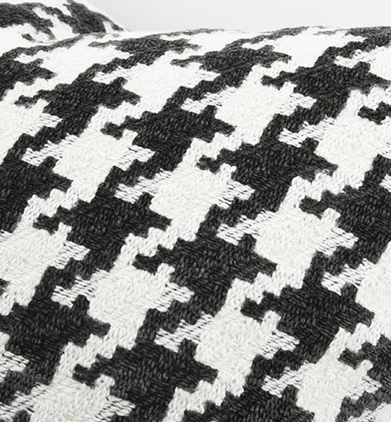 Decorative Pillows for Couch, Contemporary Throw Pillows for Living Room, Black and White Modern Sofa Pillows, Modern Square Pillows-Art Painting Canvas