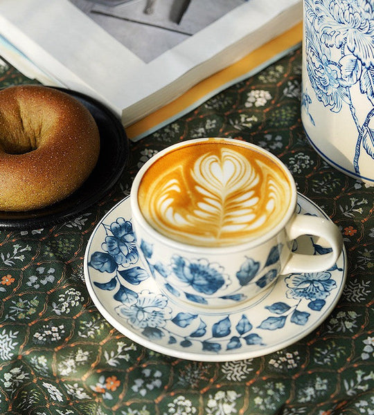 Classic British Tea Cups, Traditional Tea Cup Set, Porcelain Tea Cups, Floral Tea Cup Set, Elegant Tea Cup With Saucer, Ceramic Tea Cup with Saucer, Tea Cup Set, Vintage Tea Cup Set, Modern Ceramic Cups-Art Painting Canvas