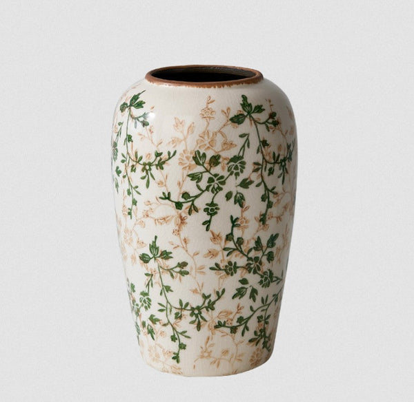 Ceramic Bouquet Vases, Porcelain Flower Vases, Rustic Flower Vases on Table, Dining Table Centerpiece, Handmade Water Holding Flower Vase-Art Painting Canvas