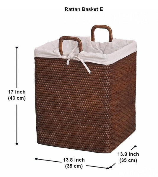 Storage Baskets for Bathroom, Rectangular Storage Baskets, Large Brown Rattan Storage Baskets, Storage Basket with Lid, Storage Baskets for Clothes-Art Painting Canvas
