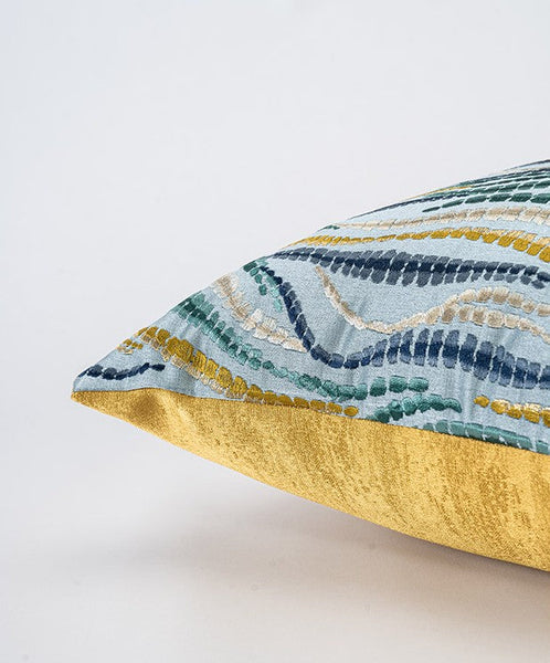 Square Modern Pillows for Couch, Contemporary Modern Sofa Pillows, Decorative Throw Pillows for Bedroom, Large Throw Pillow for Living Room-Art Painting Canvas