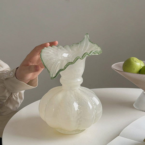 Modern Glass Flower Vases, Handmade Glass Bud Vases, Water Holding Flower Vases, Flower Vases on Table, Small Flower Vase-Art Painting Canvas