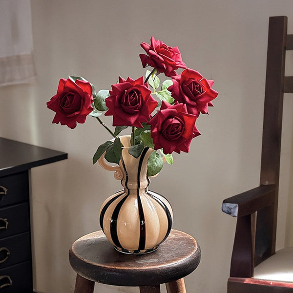 Creative Modern Vases for Living Room, Flower Vases on Table, Modern Glass Flower Vases, Glass Flower Vases, Handmade Glass Bud Vases-Art Painting Canvas