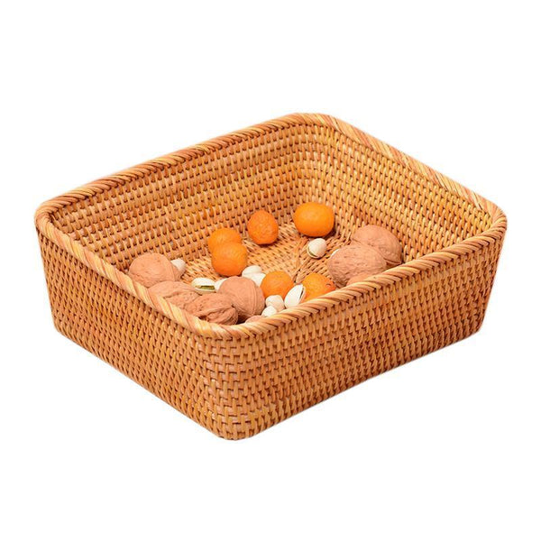 Rectangular Storage Baskets for Pantry, Small Rattan Kitchen Storage Basket, Storage Baskets for Shelves, Woven Storage Baksets-Art Painting Canvas
